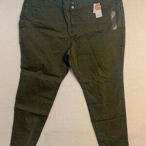 Lane Bryant Green Jegging Jeans Sz 28 NWT Inseam-28”
